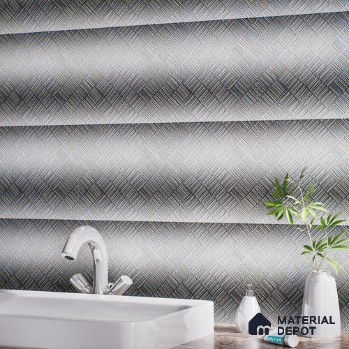 Highlighter Tiles  Tile TL 07255 D Roxy 8002 GLM (Silver) 1 ft x 1 ft Ceramic Matte Finish - 9 mm  | 2 mm Spacer is Mandatory